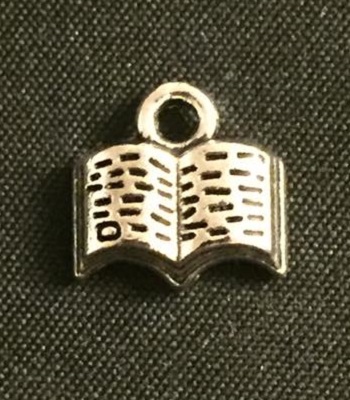 Silver Open Book Charm